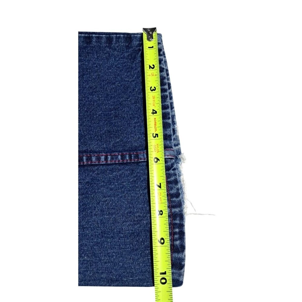 Joe Martino Flared Jeans Womens Size M Blue Cotton Denim Unique Stitch Design Vi - Picture 15 of 16